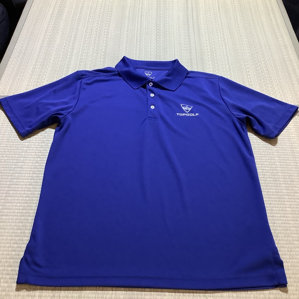 Topgolf Navy Blue Short Sleeve Performance Golf Polo Shirt Men's Medium